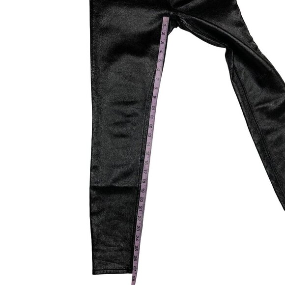 We the Free People Shiny Black Jeans, Size 27, Coated Faux Leather, Skinny - Picture 8 of 14